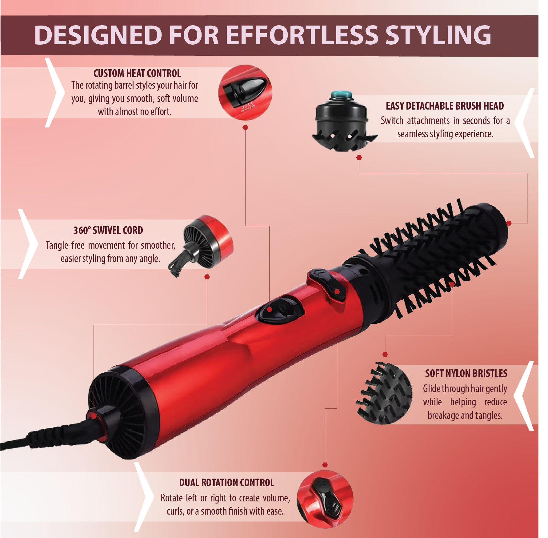 Advanced 2 in 1 Rotating Hair Styler